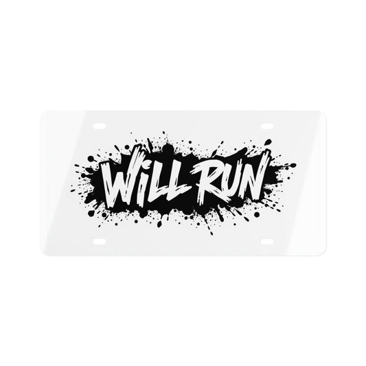 The "WILL RUN" Plate - White