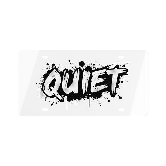 The "QUIET" Plate - White